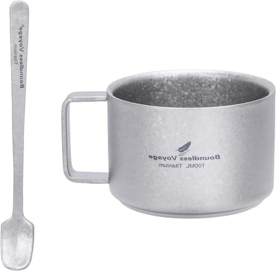 Espresso Kopje 100ml - Titanium Dubbelwandig Geïsoleerd Koffiekopje, Ultra Licht, Roestvrij en Duurzaam voor Barista en Thuisgebruik