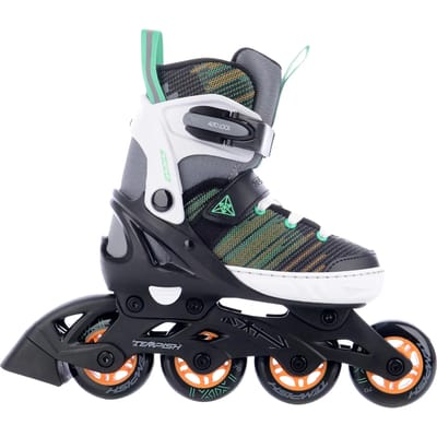 Tempish Systent Skeelers - Inline Skates - Verstelbaar - Zwart/Groen/Oranje - Maat 29-32