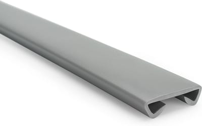PVC Leuning Profiel - Kunststof Rand - Trappen Beveiligen - Flexibel Materiaal - 40 x 8 mm - Grijs