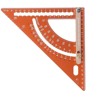 Geodriehoek Verstelbaar - Driehoek Liniaal - Houtbewerking Tekenen - Antislip Precisie - Klein - Grijs