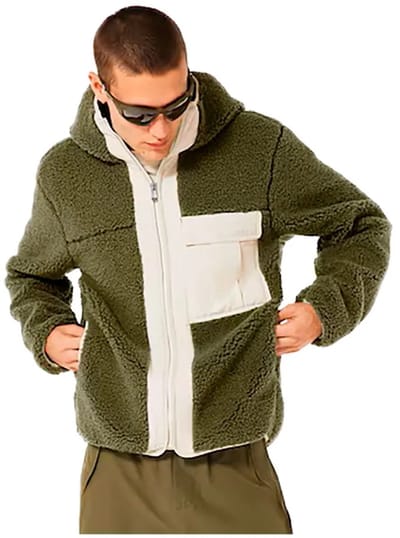Oakley Apparel Snowdrift Sherpa Fleece Met Volledige Rits Groen L Man