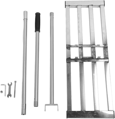 Gazon Egaliseerhark - Tuin hark - Gazon Onderhoud - Roestvrij Staal - 76x26 cm - Zilver