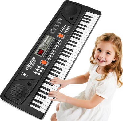 Draagbaar elektronisch keyboard met 61 toetsen voor kinderen