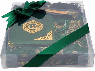 Islamitisch Gebedstapijt Extra Dun met Tesbih voor Onderweg - Ruimtebesparend Cadeau voor Moslims (Groen)