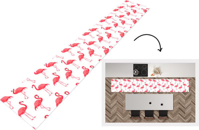 Keukenloper - Loper keuken - Patroon - Flamingo - Vogel - 300x50 cm - Keukenloper vinyl