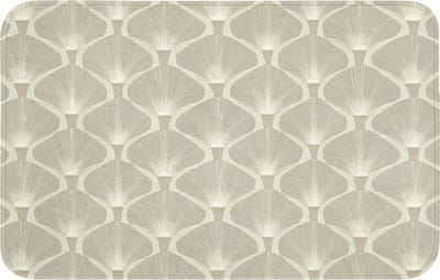 WC mat 80x50 cm - Antislip - Paneel - Ginkgo - Zand - Toiletmat - Vloermat - Douchemat - Toilet tapijt - Toiletmatten