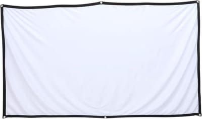 Opvouwbaar Projectiescherm - Draagbaar Beeldscherm - Thuisbioscoop Creëren - Antikreuk Polyester - 186 x 105 cm - Wit Zwart