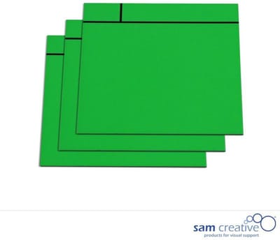 Sam Creative - Whiteboard Magnetische Scrum Notitievellen - 10x10 cm - Groen - 10 stuks - Whiteboard Magneten