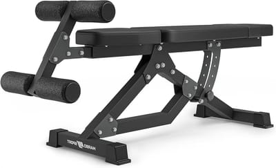 Buikspierbank - Abdominale trainer - Buikspieren trainen - Verstelbare rugleuning - 146 x 45 x 58 cm - Zwart