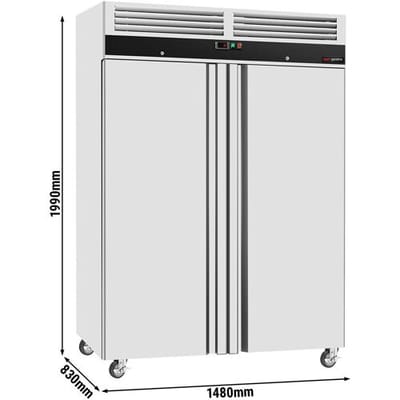 GGM Gastro Tiefkühlschrank Edelstahl ECO - GN 2/1 - 1400 Liter - mit 2 Türen