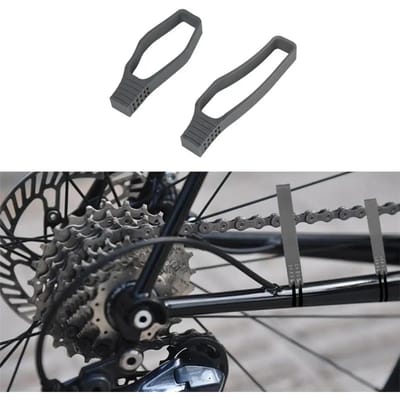 Protection de chaîne de vélo réglable en silicone Protection de chaîne de vélo de montagne Vélo de route Accessoire Anti-rayures et Anti-collision St Utilisation pratique gris