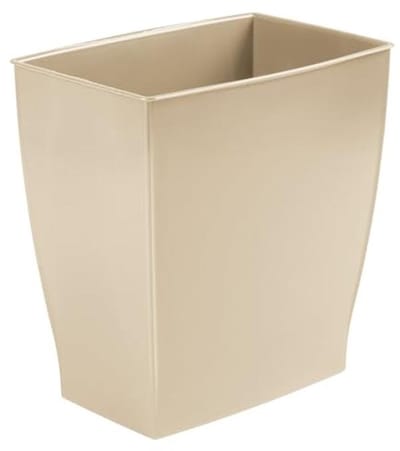 Rechthoekige Prullenbak voor Badkamer, Slaapkamer en Kantoor - 9,5 Liter Taupe
