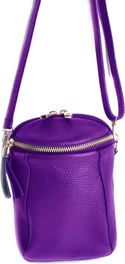 Giuliano schoudertas Amaryllis - Paars - Made in Italy