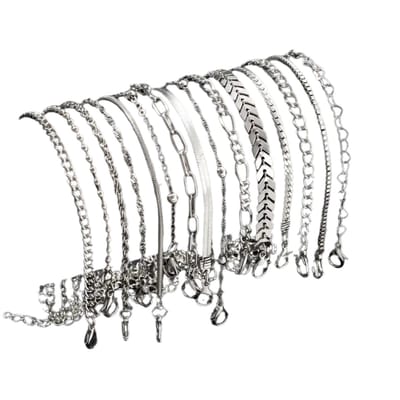 Livano Armband - Staal - Nep Zilver - Dames - 15 Stuks - Zilver