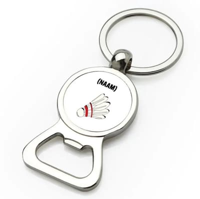 Akyol - badminton met eigen naam flesopener - Badminton - badmintonner - sport - 9 bij 3 cm