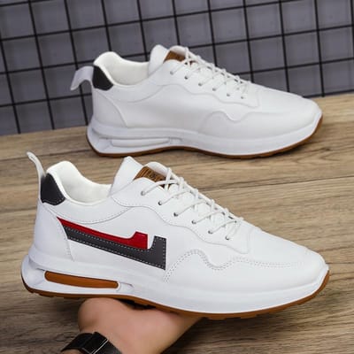 Herenschoenen Vier Seizoenen Heren Vrijetijdsschoenen Dikke Zool Modieuze Sportschoenen Ademend Zachte Zool Hardloopschoenen Heren Lage Schoenen 44 gray