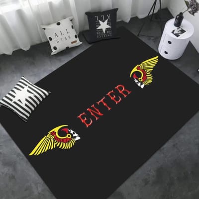 Hell Angels Vintage Motorfiets Deurmat Antislip Badkamer Toilet Matten Slaapkamer Tapijt Nordic Woondecoratie 40x60cm