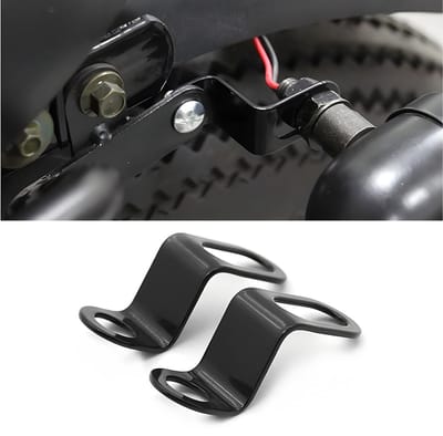 Dailygoody - Motorfiets Knipperlichthouder - Schokdemperbevestigingen - Zwart - Achter Knipperlicht Houder - Universeel - Geschikt voor Motorrijders -...