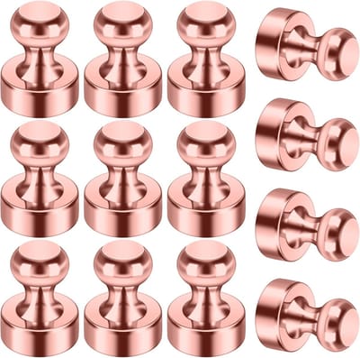 BOTC Super sterke magneten - 12 stuks-Inclusief Opbergdoosje met bewaardoosje - Punaise voor prikbord - Roze