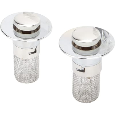 2 Pièces Bouchon d'Évier de Salle de Bain Attrape-Cheveux Remplacement Filtre de Vidange Pop-Up Crépine avec Amovible white