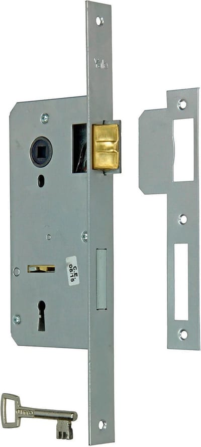 Yale Klavierslot dubbel A2408-50 Dubbel Links - Voor Linksdraaiende deuren - Doornmaat 50mm - 97mm Breed - Met 2 Sleutels - 301mm Hoge Slotplaat