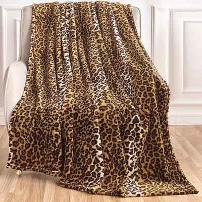 Fleece Deken met Luipaardprint - Superzacht en Pluizig voor Alle Seizoenen