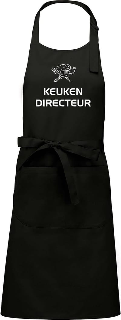 Mijncadeautje - Luxe schort - Keukendirecteur - zwart