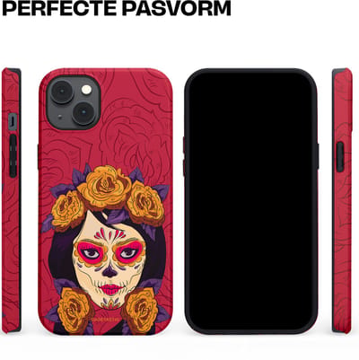 Casetastic Hoesje Geschikt voor Apple iPhone 14 Plus Magsafe - Stijlvolle Beschermende Duo-layer Case - Middernachtmasker