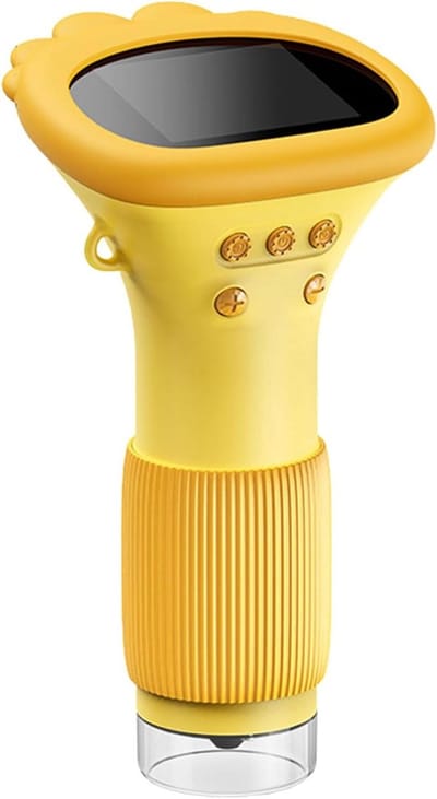 Kindermicroscoop - Zakmicroscoop Educatief - Natuur Bestuderen - 1000x Vergroting - 17.3 x 10.7 x 7.9 cm - Geel
