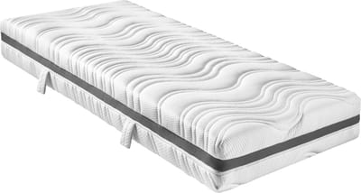 sleepling 90 x 200 cm pocketveringmatras Comfort 130 | matras met hardheidsgraad 2 | koudschuim topper | 7 zones | Made in EU | afneembare hoes van polyester, wasbaar op 60 graden | 90 x 200 x 18 cm | wit