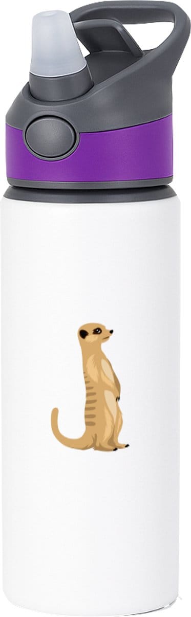 Hacebo® - Stokstaartje waterfles met rietje paars - Hamster - Dieren liefhebbers - Knaagdier - dierentuin - safari - water fles - 650ML