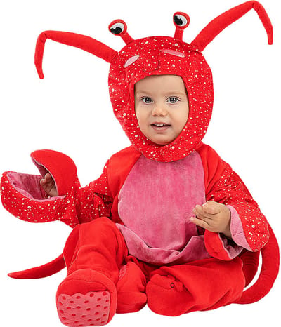 FUNIDELIA Krab Kostuum voor baby - Maat: 69 - 80 cm - Rood