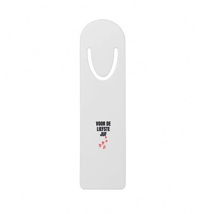 Hacebo® - voor de liefste juf metalen boekenlegger - Juf - cadeau juf - cadeau - bedankje juf - juffendag - lerares Bladwijzer boekenleggers - 12.7 cm x 3.2cm