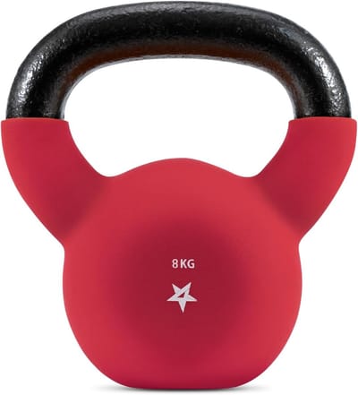 Kettlebell Gewichten - Neopreen Gecoat - Duurzame Gietijzeren Constructie - Comfortabele Grip - Voor Krachttraining