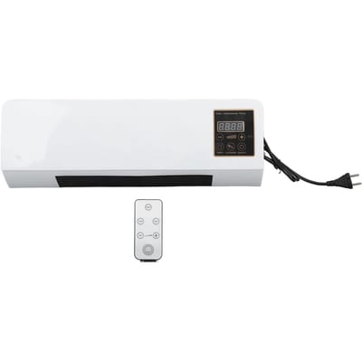 Kleine Draagbare Wandmontage Natuurlijke Wind Hete Kachelventilator voor Badkamer Slaapkamer white
