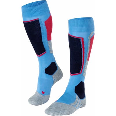 FALKE SK2 Wool warm dik wol functioneel materiaal skisokken dames blauw - maat 35-36