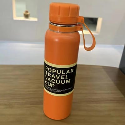 RVS thermosbeker met grote capaciteit, draagbaar voor buiten, vacuüm sportketel, Aike space pot, cross-border 800 orange