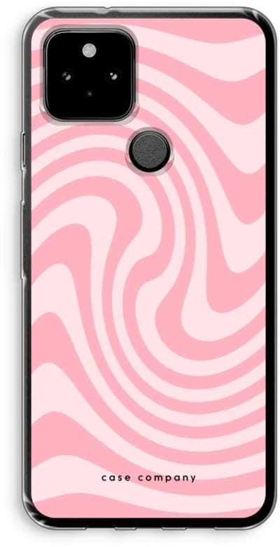 Case Company® - Hoesje geschikt voor Google Pixel 5 hoesje - Swirl Roos - Soft Cover Telefoonhoesje - Bescherming aan alle Kanten en Schermrand