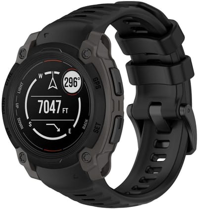 Siliconen bandje - geschikt voor Garmin Instinct E 40mm - zwart