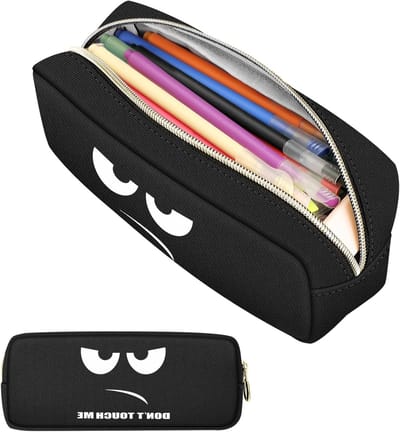 Grote Capaciteit Pennen Etui met Rits, Multifunctionele Coin Pouch en Cosmetica Tas voor Kantoorbenodigdheden, Minimalistisch Design