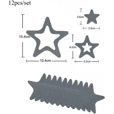 12 STUKS Antislip Douche Loopvlak Sticker Veiligheid Badkuip Strips Zelfklevende Ster Decals Voor Badkuip Douche Trappen
