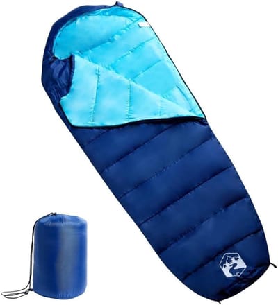 Mummieslaapzak Volwassenen - Kampeerslaapzak Outdoor - Kamperen Wandelen Reizen - Waterbestendig Vochtwerend - 215 x 85 cm - Marineblauw Blauw