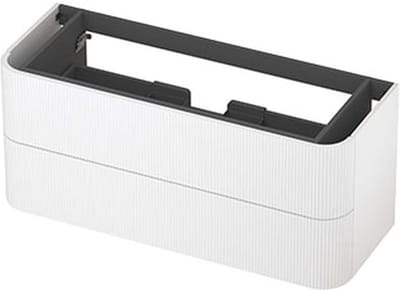 INK - Afgeronde Onderkast Gelakt 2 Laden Softclose met Gefreesd Front Tbv Grepen - 1200x450x520 Mm - Mat Wit