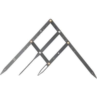 Roestvrij Staal Gulden Snede Wenkbrauw Permanente Make-up Meetinstrument Zwart zwart