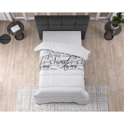 Sleeptime Dekbed zonder Overtrek - Bedrukt dekbed - Gekleurd dekbed - Dekbed met print - 200x200 cm - Wit