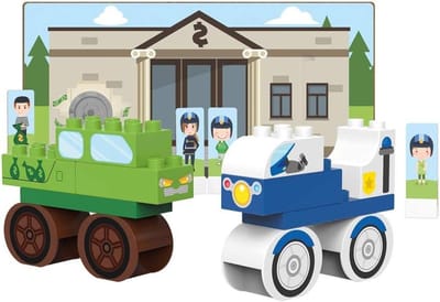 Bouwblokken Bank - Speelgoed Blokken - Kinderen Spelen - Gemaakt van Suikerriet - 18 Blokken - Multicolor