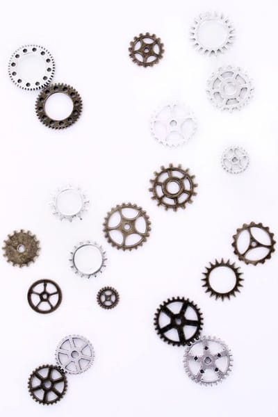 PartyXplosion Steampunk tandwielen decoratie - Zilver en brons - 20 stuks