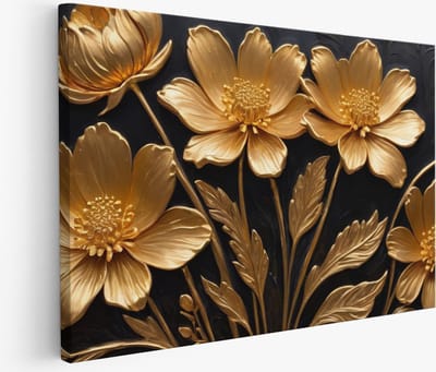 Saammp - Muurcirkel Hout - Schotse Hooglander Koe Tussen de Bloemen - Landschap - Dieren - Natuur - Ø 80 - Wandcirkel - Wanddecoratie Cirkel - muurdecoratie Woonkamer - Slaapkamer decoratie - Rond Schilderij