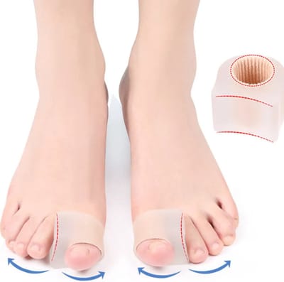 Siliconen Anti-Slip Teencorrector I Teenspreider I Hallux Valgus I Grote Teen Recht Maken I Teen Beschermer I Toe Straigntner I Maat L I1 Paar