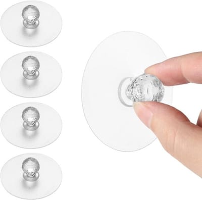 Set van 4 Zelfklevende Kastgrepen zonder Boren, Duidelijke Acryl Kristallen, Diamant Trekhandvatten voor Keukenkasten en Lades